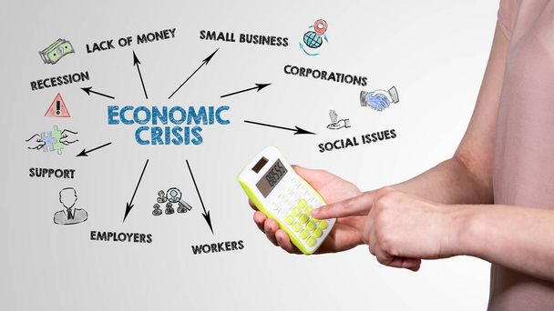 Економічна криза. Рецесія, брак грошей, соціальні проблеми та концепція підтримки
 - Фото, зображення