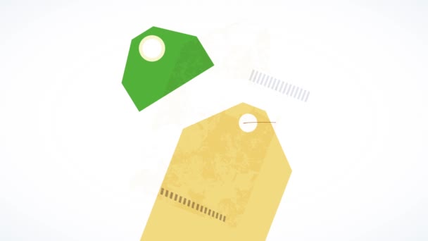 Επιβράδυνση Animation με αποτέλεσμα την άνοιξη της ειδικής ανακύκλωσης ετικέτα για την αναγνώριση των βιολογικών προϊόντων για τους κατασκευαστές της βιομηχανίας τροφίμων προς όφελος της υγείας των καταναλωτών - Πλάνα, βίντεο