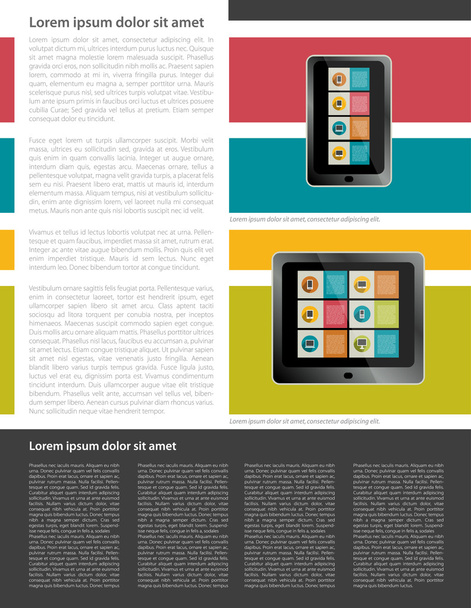 Sample text page. Info graphic. - Vector, Image