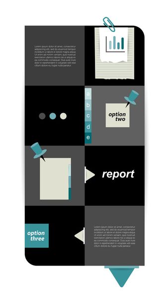 moderne Infografik-Box-Diagramm kann für den Geschäftsbericht verwendet werden. Web- oder Print-Banner, Vorlage. einfach minimalistisches Optionsgrafik-Design. Vektorillustration. - Vektor, Bild