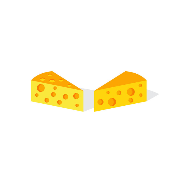 Cheese flat design. Food and drink. Abstract - Vector, Image