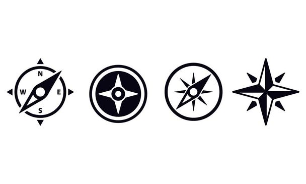 Szélrózsa iránytű Navigáció ikonok - Vektor, kép