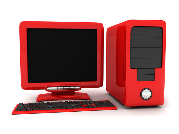 κόκκινο υπολογιστή - Φωτογραφία, εικόνα
