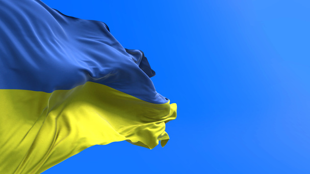 Ukrainan lippu - 3D realistinen heiluttaen lippu tausta - Valokuva, kuva