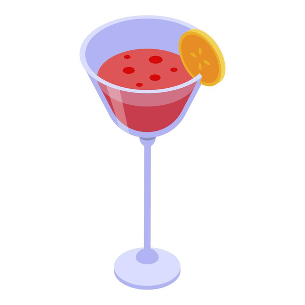 Barbados cocktail icon, isometric style - Vektor, kép