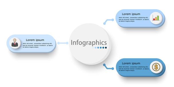 Infographics. Three options. Vector illustration. - Вектор,изображение