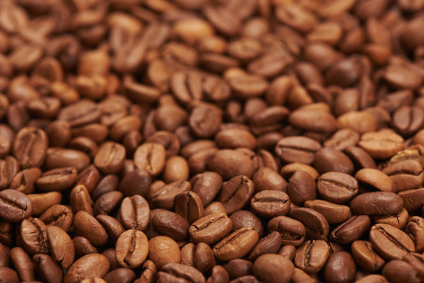 Coffee Beans background close up. - Zdjęcie, obraz