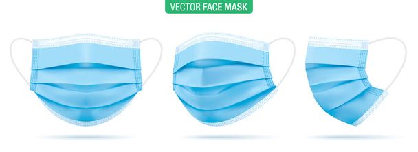Set di mascherine chirurgiche illustrazione vettoriale
. - Vettoriali, immagini