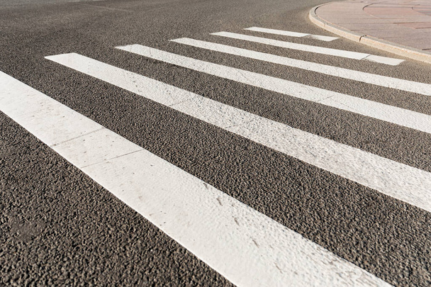High Angle View Of Zebra Crossing On Road  - Photo, Image