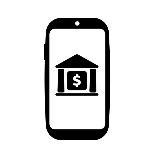 icône de banque en ligne sur fond blanc
 - Vecteur, image