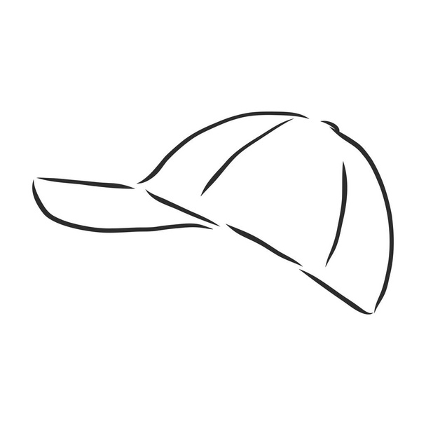 Vector illustration of baseball cap , cap, vector sketch - Vector, Image