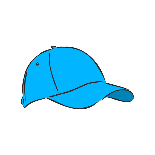 Illustration vectorielle de casquette, casquette, croquis vectoriel de baseball
 - Vecteur, image
