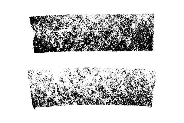 Joukko grunge musta liitu rakenne raita harja valkoisella pohjalla - Vektori, kuva