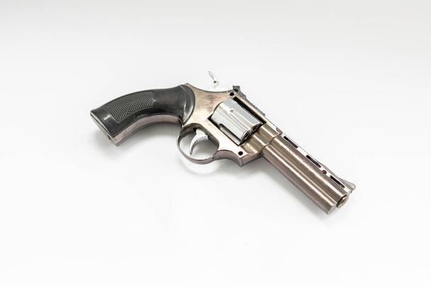 revolver on white background - Zdjęcie, obraz