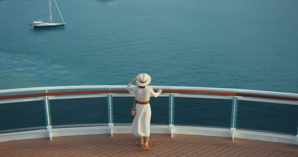 Young woman on a cruise - Footage, Video
