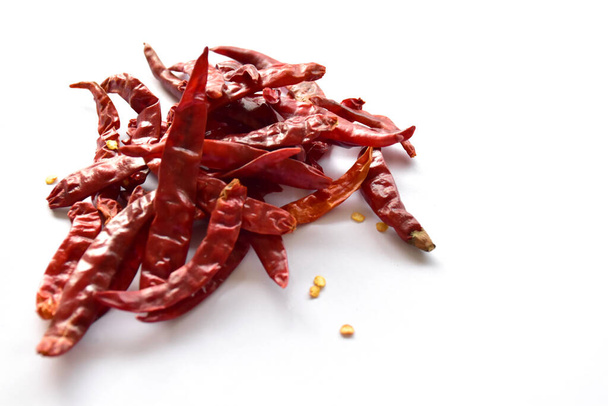 A pile of dried red chili. - Zdjęcie, obraz