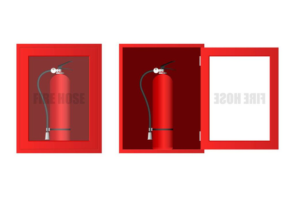 Fire hose cabinet vector illustration - Vector, Image