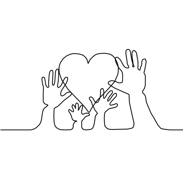 семейные смежные линии иллюстрации концепция логотипа онлайна
 - Фото, изображение