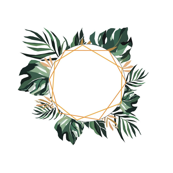 design logo element prázdný kruh listů olivy a rostliny pro ikonu text vektor ilustrace - Fotografie, Obrázek