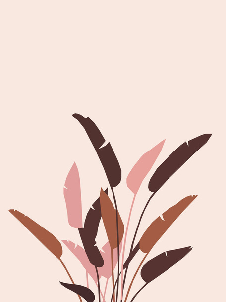 рослини квіти шаблон рожевий і персиковий колір на пудра фоні проста Векторні ілюстрації
 - Фото, зображення