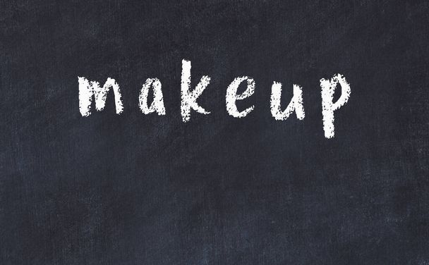 Černá tabule s nápisem make-up v - Fotografie, Obrázek