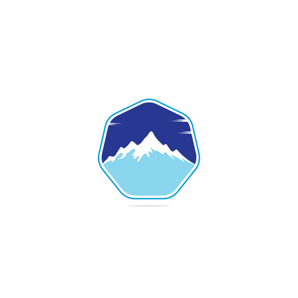 Illustratore vettoriale del modello del logo della montagna
 - Vettoriali, immagini