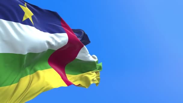 Közép-afrikai Köztársaság zászló - 3D realisztikus integető zászló háttér - Felvétel, videó