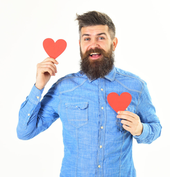 Valentines day concept. Hipster ready to celebrate valentines day - Foto, imagen