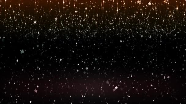 tło 3D, latające cząstki gwiazdy - Materiał filmowy, wideo
