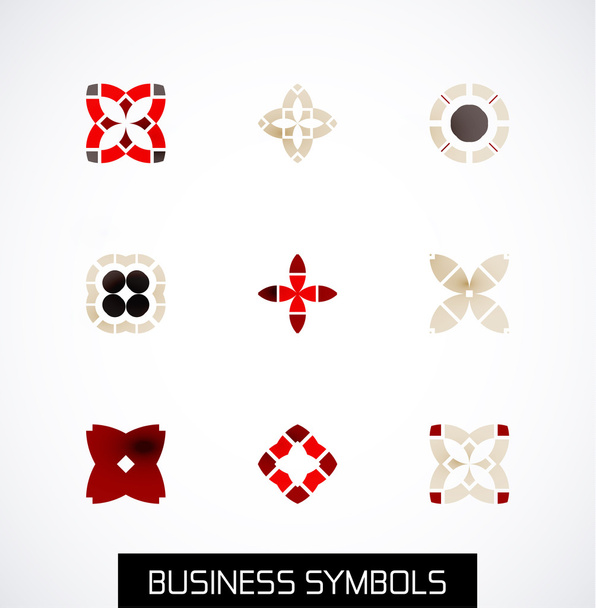 Iconos de negocios geométricos abstractos modernos. Set de iconos
 - Vector, imagen