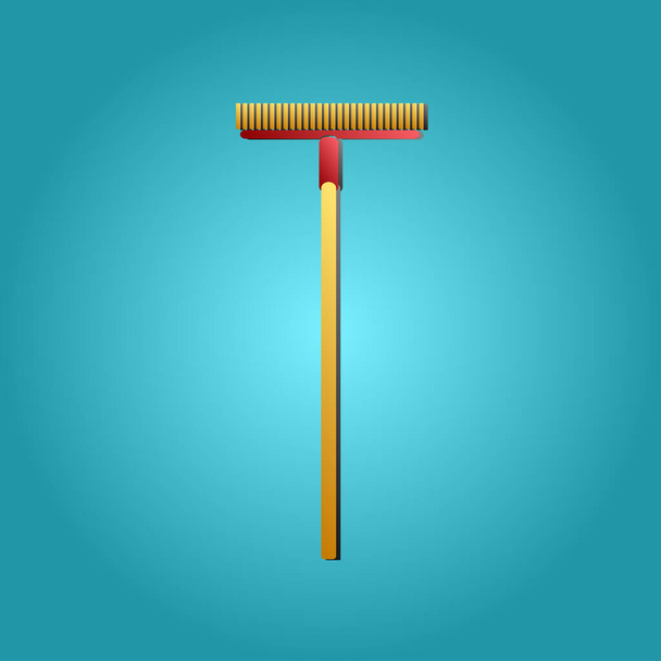 Tool for repair and construction of a mop for cleaning on a blue background. Vector illustration - Vector, Image