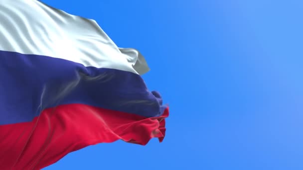 Bandera de Rusia - Fondo de bandera ondeante realista 3D - Metraje, vídeo