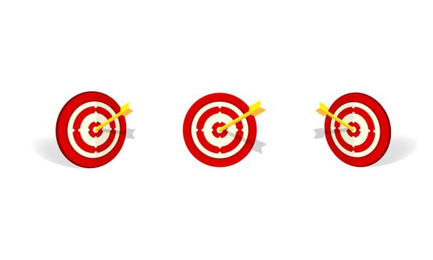 Görev, hedef simgesi ya da izole edilmiş beyaz arka planda iş hedefi logosu. EPS 10 vektörü - Vektör, Görsel