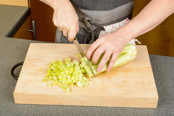 Chopping celery - Photo, Image