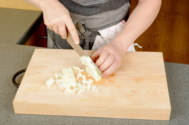 Chopping onion - Photo, Image