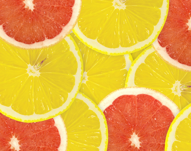 Abstract background of citrus slices. - Zdjęcie, obraz