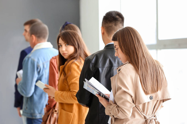 People waiting in line at the airport - Valokuva, kuva