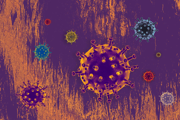 Malattia di Coronavirus (COVID-19) focolaio e coronavirus sfondo influenzale. - Foto, immagini