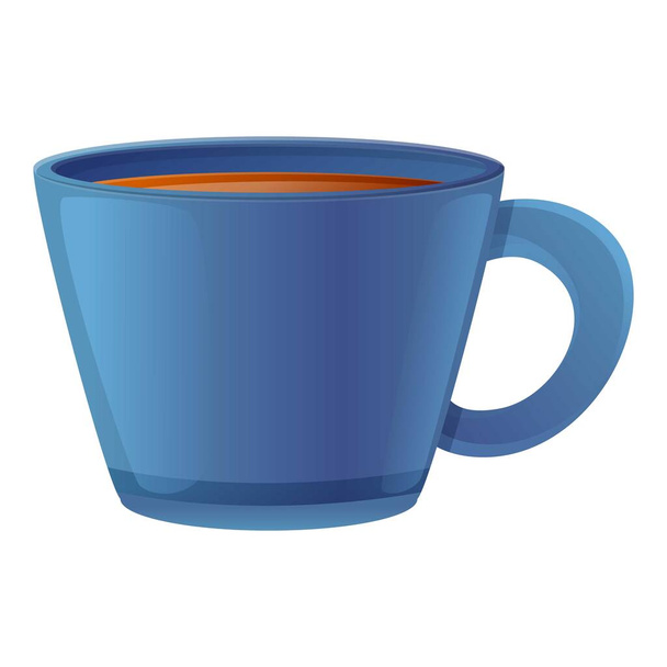 Blue tea cup icon, cartoon style - Vector, afbeelding