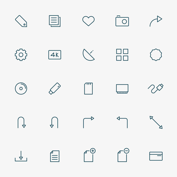 web minimal line icons vector - ベクター画像