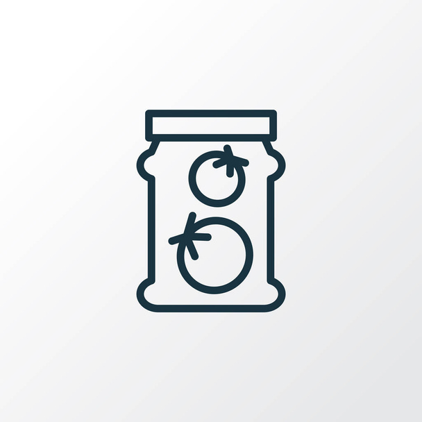 Preserved icon line symbol. Premium quality isolated pickled tomato element in trendy style. - Vector, Image