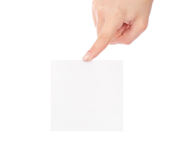 Руки держат бумагу изолированной на белом
 - Фото, изображение