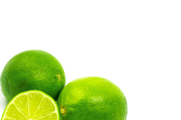 Fresh ripe lime. Isolated on white background - Foto, immagini