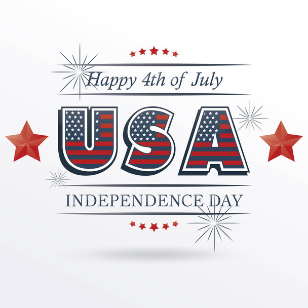 usa independence day label - ベクター画像