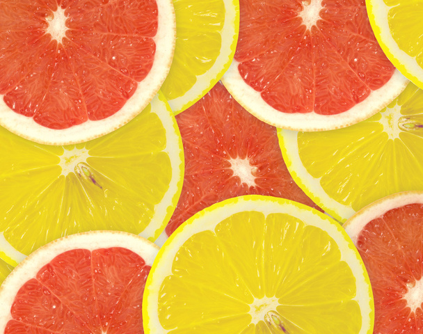 Abstract background of citrus slices. - Foto, Bild