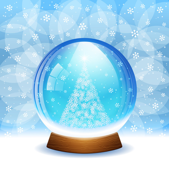 Vector snow globe - Vektori, kuva