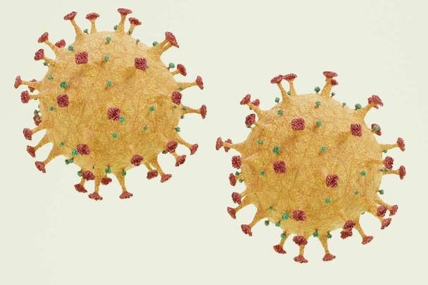 A Coronavirus modell realisztikus 3D-s renderelése - Fotó, kép