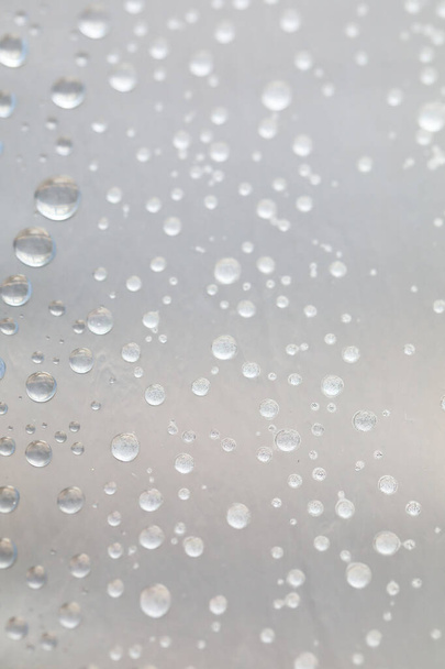 Background design made of water drops on a gray background - Photo, image