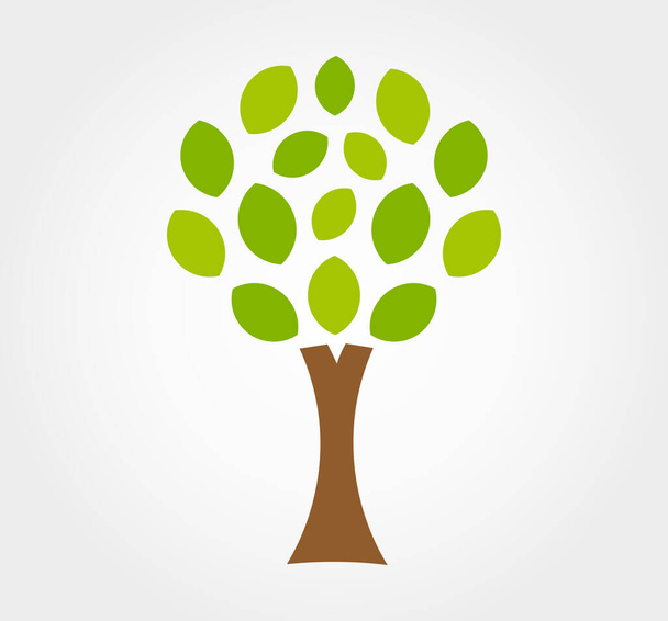 Eco tree icon. Vector illustration - Vektör, Görsel