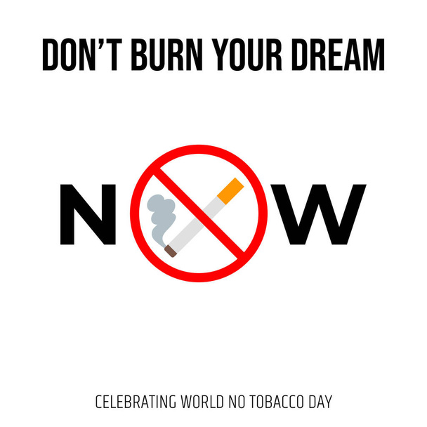 Dohányzás nélküli világnap tervezése. megmenteni a fiatalok generációját. A fiatalok védelme az ipari manipuláció ellen, valamint a dohányzás és a nikotinhasználat megelőzése - Vektor, kép